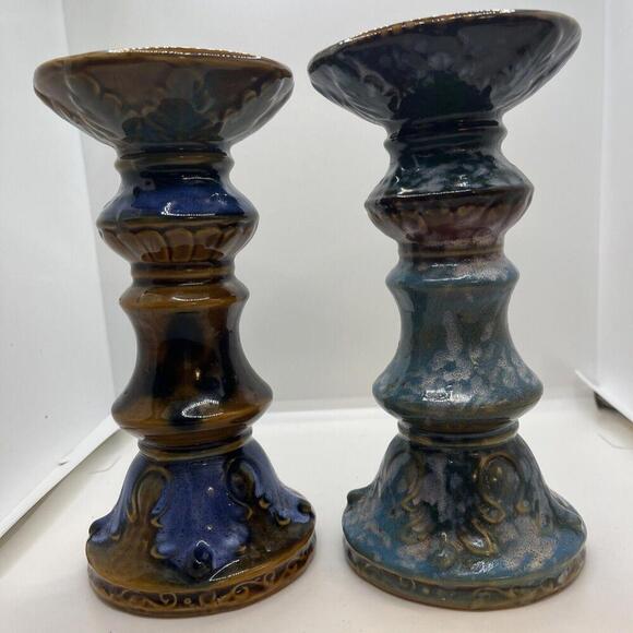 ROSENTHAL NETTER Inspired CERAMIC CANDLE HOLDERS Vintage - Picture 1 of 4